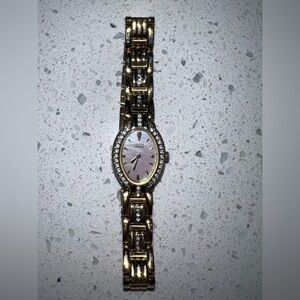 Vintage Citizen Eco Drive Crystal Watch Gold & Silver Tone